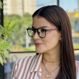 safine com br oculos de grau feminino redondo preto e marrom gio 2 0