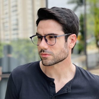safine com br oculos de grau masculino redondo azul matteo 2 0 3