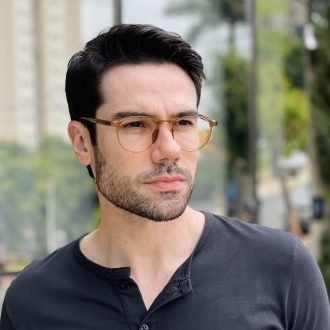 safine com br oculos de grau masculino redondo champanhe matteo 2 0 1