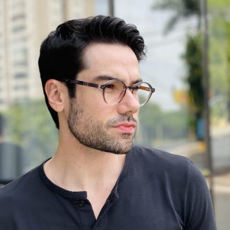 safine com br oculos de grau masculino redondo cinza e marrom fernando 2 0 2