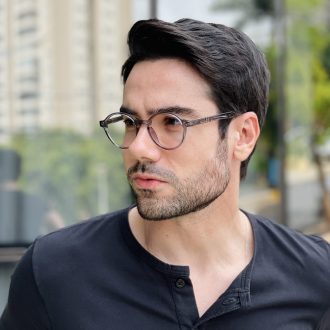 safine com br oculos de grau masculino redondo cinza fernando 2 0 3