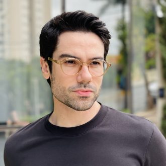 safine com br oculos de grau masculino redondo marrom transparente 2 0 1