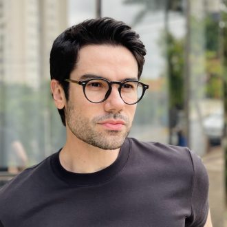 safine com br oculos de grau masculino redondo preto e marrom bernardo 2 0 1
