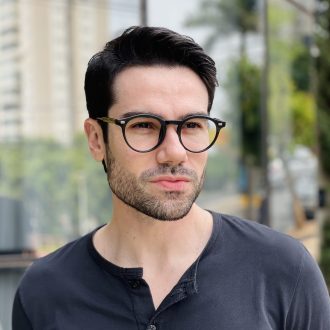 safine com br oculos de grau masculino redondo preto e marrom caue 2 0 1