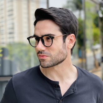 safine com br oculos de grau masculino redondo preto e marrom caue 2 0 3