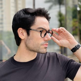 safine com br oculos de grau masculino redondo preto fernando 2 0 6