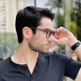 safine com br oculos de grau masculino retangular cinza caio 2 0 2