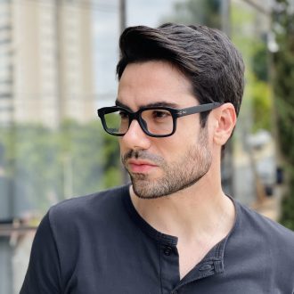 safine com br oculos de grau masculino retangular preto fosco caio 2 0 3