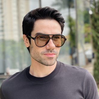 safine com br oculos de sol aviador masculino preto e marrom nicolas