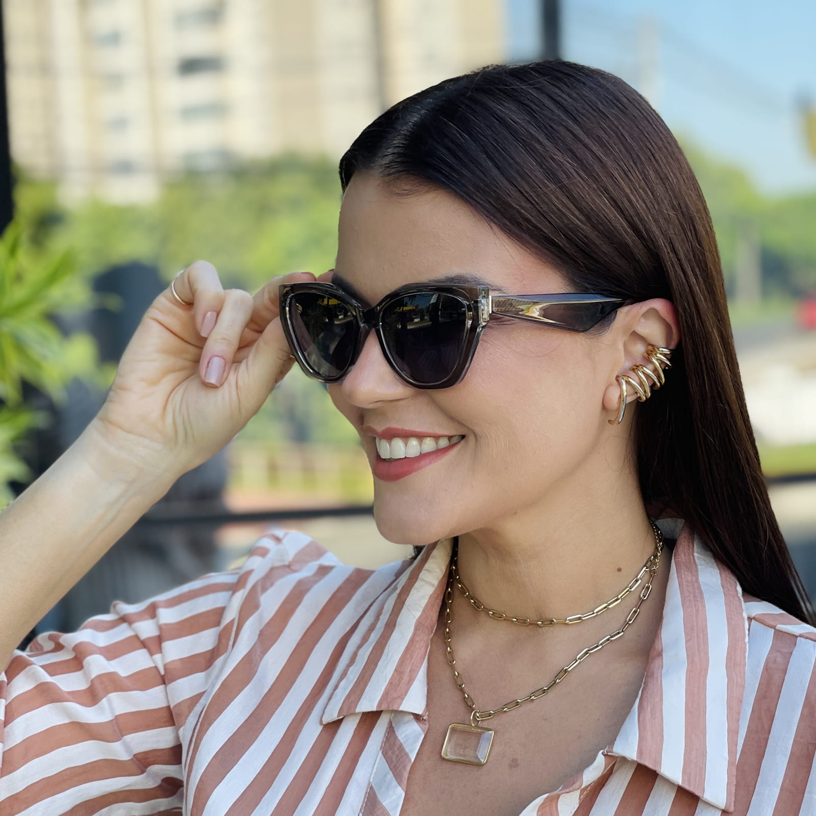 safine com br oculos de sol feminino gatinho cinza clau safine com br oculos de sol feminino gatinho cinza clau