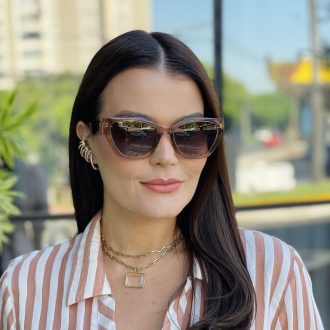 safine com br oculos de sol feminino gatinho marrom transparente clau 1