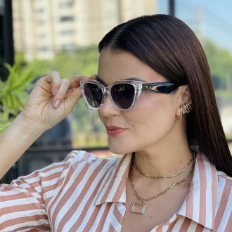 safine com br oculos de sol feminino gatinho transparente clau