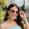 safine com br oculos de sol feminino oval dourado vitoria 2 0 3