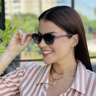 safine com br oculos de sol feminino quadrado cinza chiara