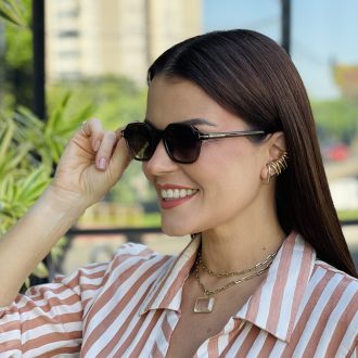safine com br oculos de sol feminino quadrado marrom chiara