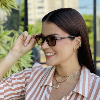 safine com br oculos de sol feminino quadrado tartaruga chiara