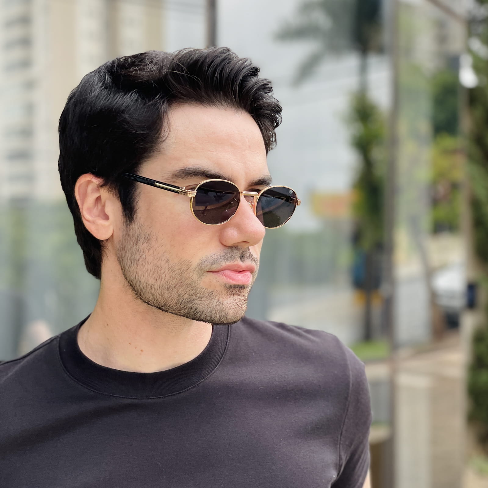 safine com br oculos de sol masculino oval dourado hugo 1 safine com br oculos de sol masculino oval dourado hugo 1