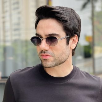 safine com br oculos de sol masculino oval prata hugo 3