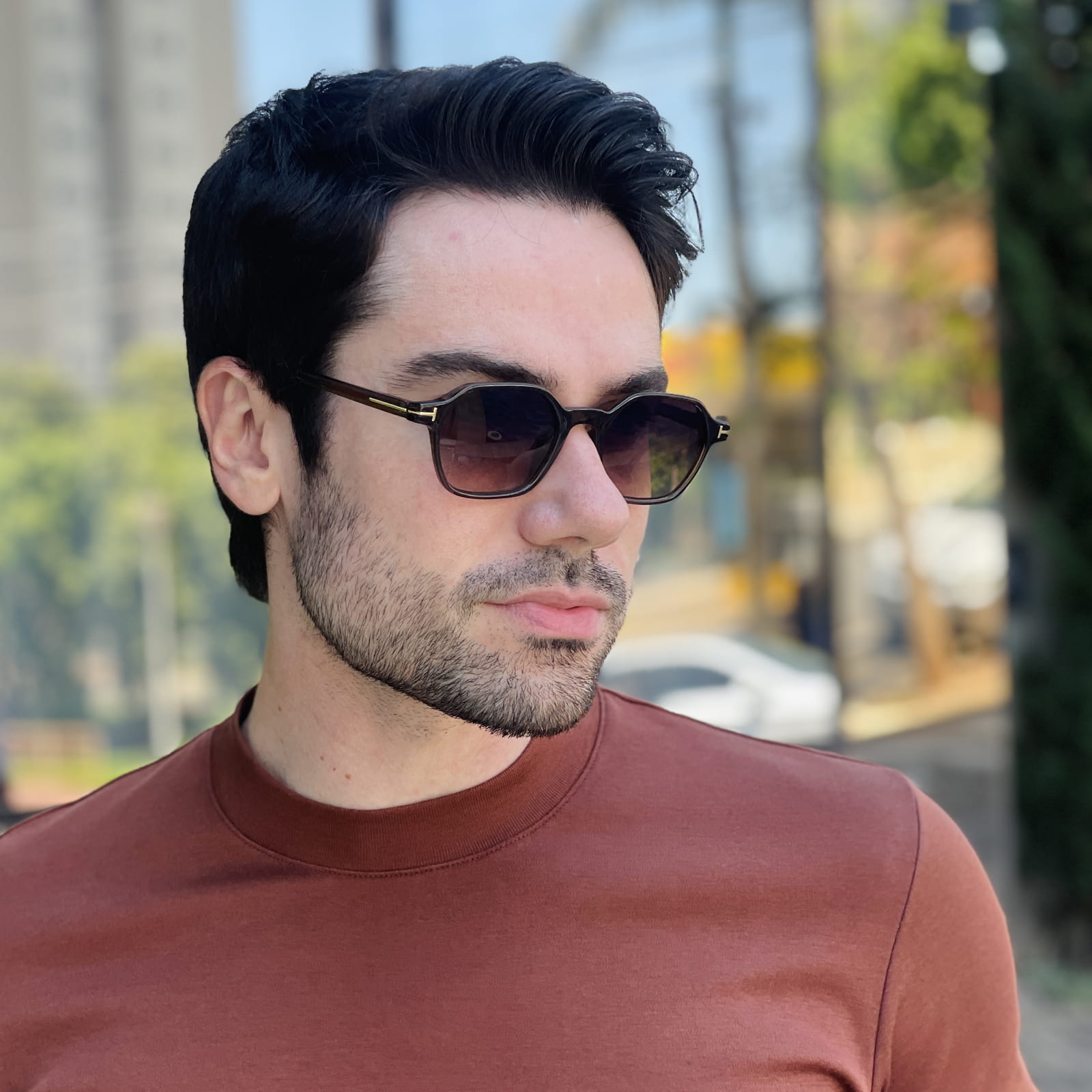 safine com br oculos de sol masculino quadrado marrom tom 1 safine com br oculos de sol masculino quadrado marrom tom 1