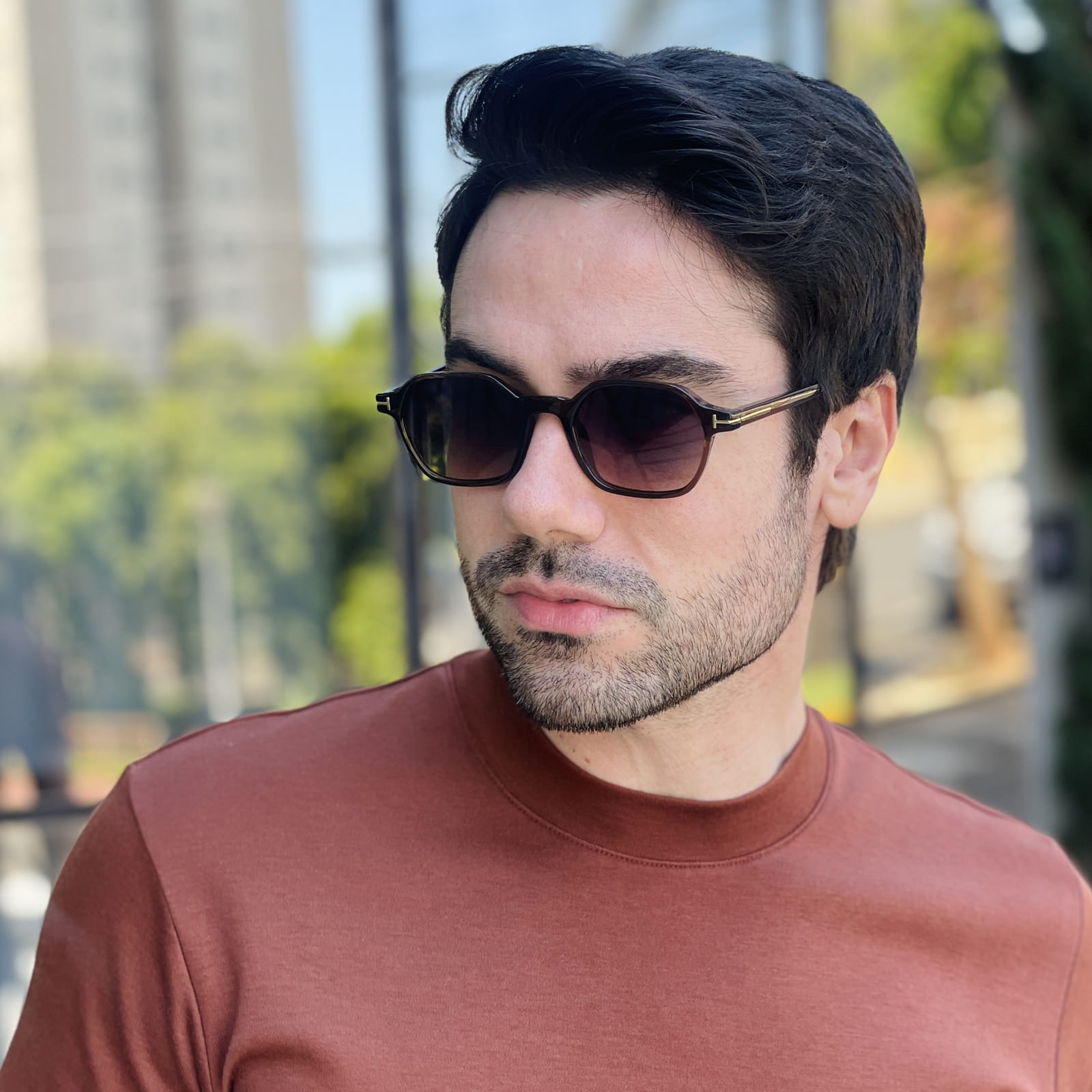 safine com br oculos de sol masculino quadrado marrom tom 3 safine com br oculos de sol masculino quadrado marrom tom 3