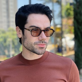 safine com br oculos de sol masculino quadrado tartaruga tom 1