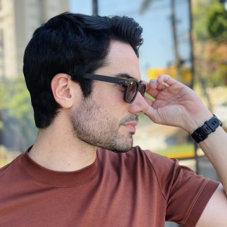 safine com br oculos de sol masculino retangular marrom fosco caio 2