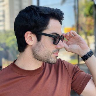 safine com br oculos de sol masculino retangular preto fosco caio 2